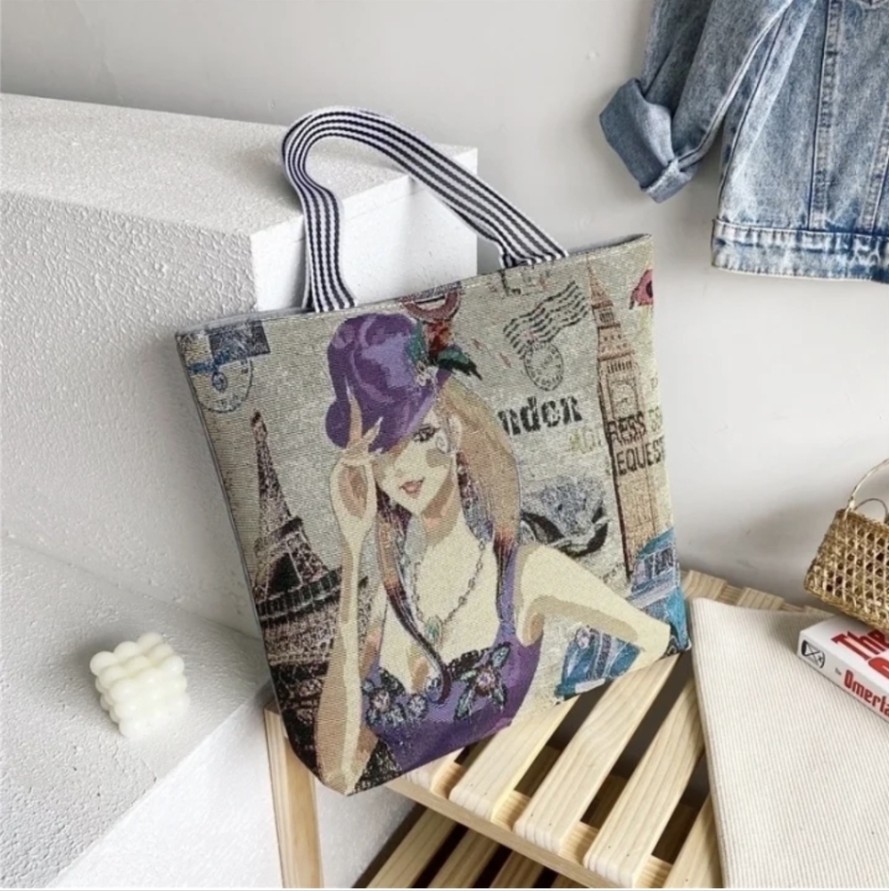 Stylish Multicolor Graphic Tote Bag